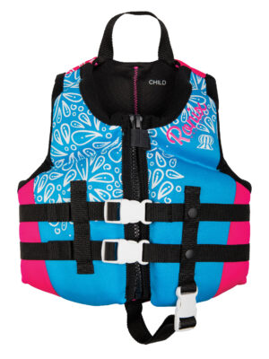 Ronix August Girl's (Sky Blue/Pink/White) Child CGA Life Jacket 30-50LBS