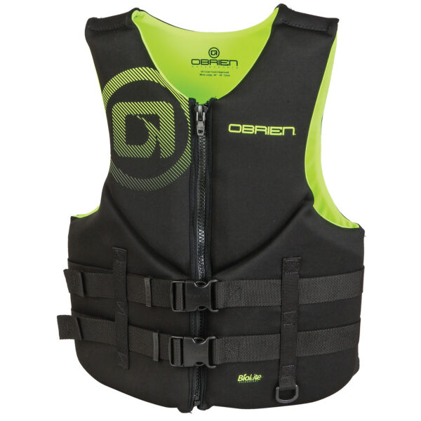 O'Brien Traditional (Black/Lime) Life Jacket