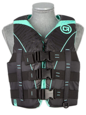O'Brien 3-Belt Pro Women's Nylon Life Jacket (Aqua)