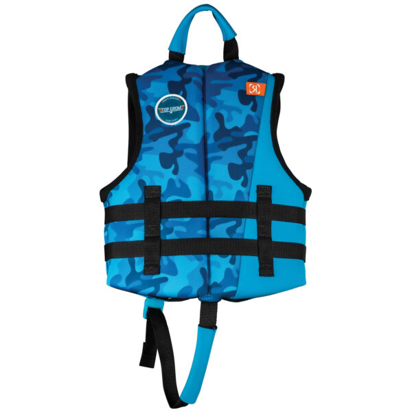Ronix Top Grom (Blue Camo) Boy's Child Life Jacket 30-50LBS
