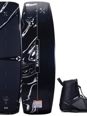 Hyperlite Cryptic Jr 128 cm Wakeboard Package w/ Men's 4-8 Team OT Bindings 2023