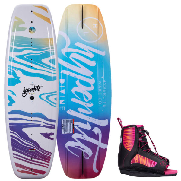 Hyperlite Girl's Divine Jr Wakeboard Package w/ Jinx Bindings 2023