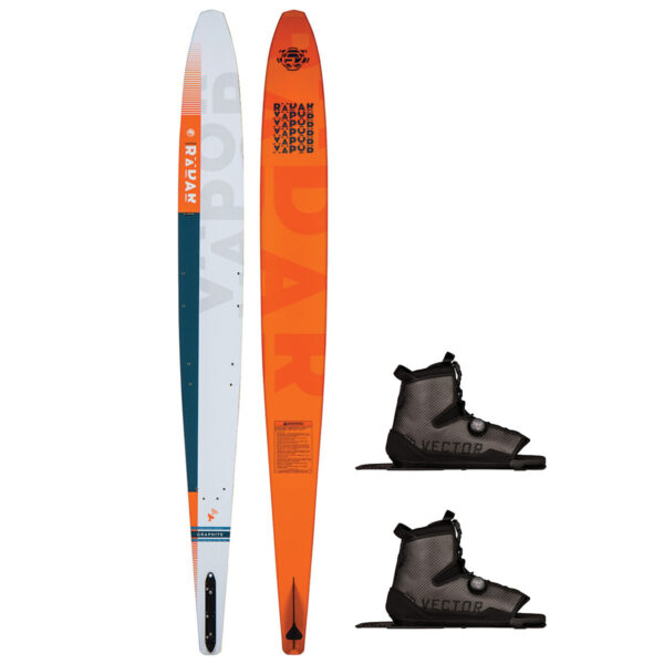 Radar Graphite Vapor '24 Water Ski Package w/ Carbitex Vector BOA 25' Bindings