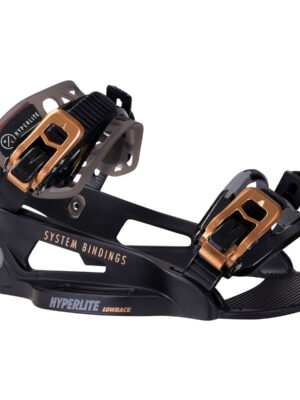 Hyperlite System Lowback Wakeboard Bindings (Black/Gold)