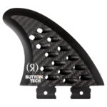 Ronix 3.5 in. Button - Cheese Grater - Left Surf Fin - Carbon