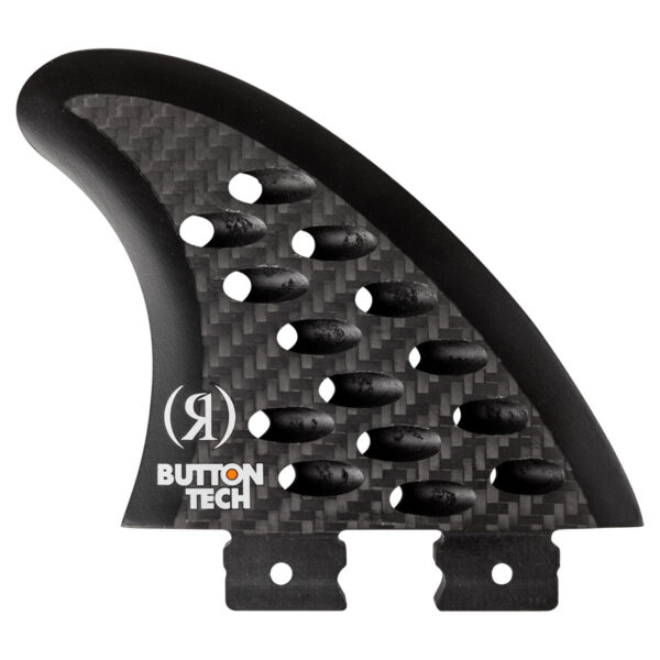 Ronix 3.5 in. Button - Cheese Grater - Left Surf Fin - Carbon