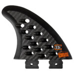 Ronix 3.5 in. Button - Cheese Grater - Left Surf Fin - Carbon