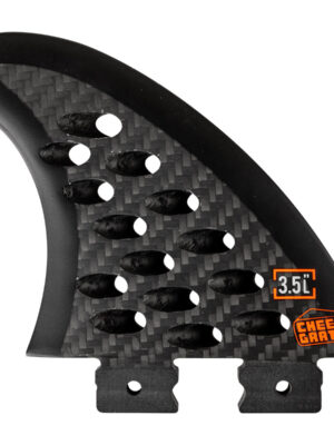 Ronix 3.5 in. Button - Cheese Grater - Left Surf Fin - Carbon