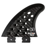 Ronix 3.5 in. Button - Cheese Grater - Right Surf Fin - Carbon
