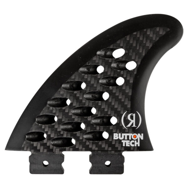 Ronix 3.5 in. Button - Cheese Grater - Right Surf Fin - Carbon