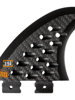 Ronix 3.5 in. Button - Cheese Grater - Right Surf Fin - Carbon