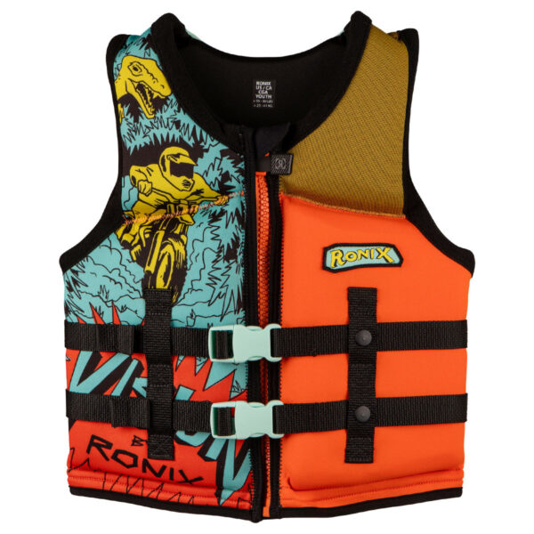 Ronix Vision Youth Life Jacket [Blue/Orange/Yellow] 50-90lbs