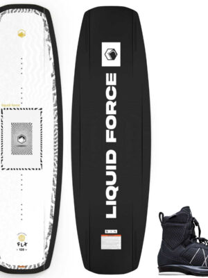 Liquid Force FLX Wakeboard Package w/ Tao 6X Bindings [Black] 2026