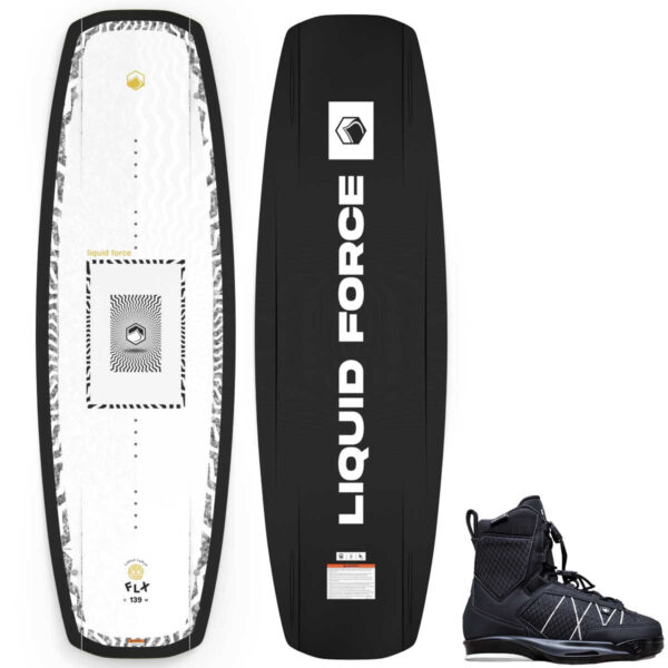 Liquid Force FLX Wakeboard Package w/ Tao 6X Bindings [Black] 2026