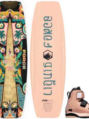 Liquid Force Holiday Women's Cable Wakeboard Package w/ Hook 6X Bindings [Coral] 2026