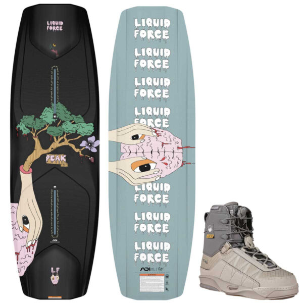 Liquid Force Peak Cable Wakeboard Package w/ Peak 4D Bindings 2026