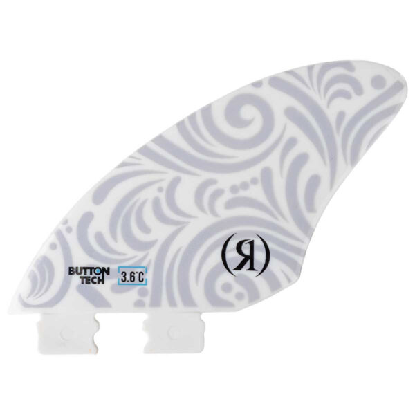 Ronix 3.6 in. Fiberglass Button - Aloha - Center Surf Fin [White]