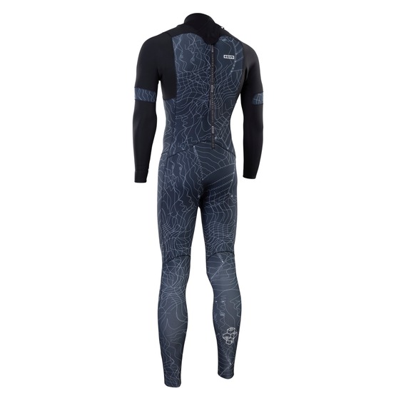 Mens wetsuit ION Seek Core 5/4 Back Zip Distorted-Black