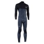 Mens wetsuit ION Seek Core 5/4 Back Zip Distorted-Black