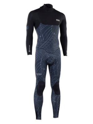 Mens wetsuit ION Seek Core 5/4 Back Zip Distorted-Black