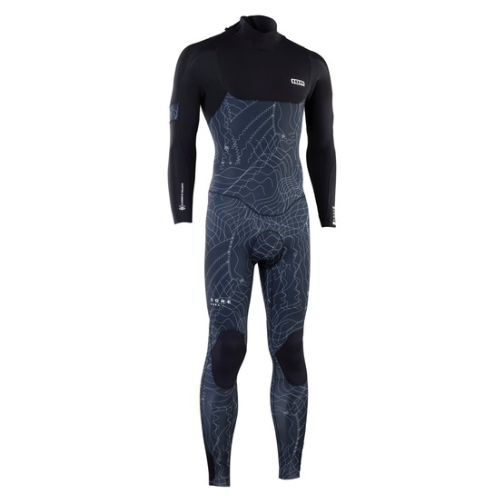 Mens wetsuit ION Seek Core 5/4 Back Zip Distorted-Black