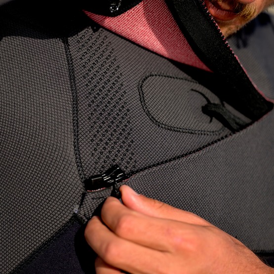 Mens wetsuit ION Seek Amp 3/2 Front Zip Black