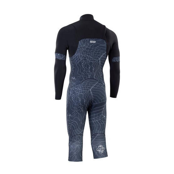 Mens wetsuit ION Seek Core 4/3 Overknee LS Front Zip Distorted-Black