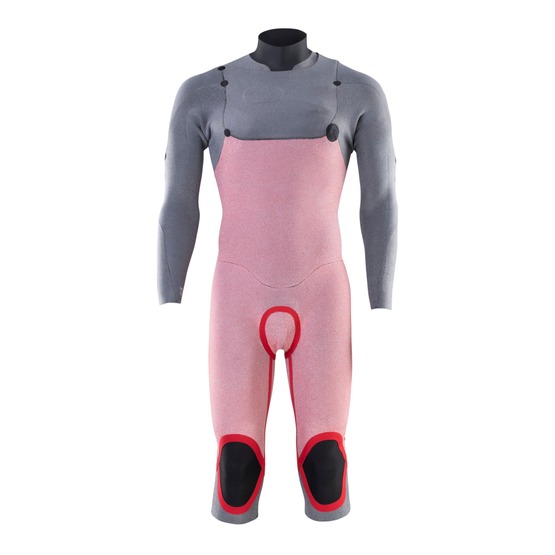 Mens wetsuit ION Seek Core 4/3 Overknee LS Front Zip Distorted-Black