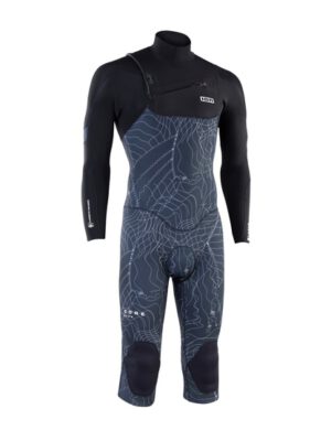 Mens wetsuit ION Seek Core 4/3 Overknee LS Front Zip Distorted-Black