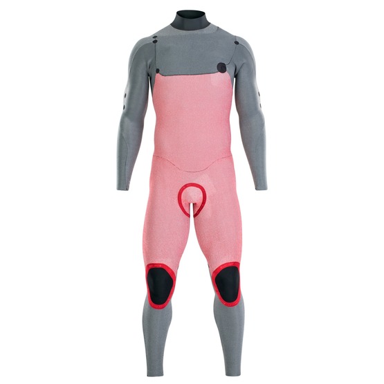 Mens wetsuit ION Seek Core 5/4 Front Zip Distorted-Black