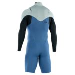 Mens wetsuit ION Element 2/2 Shorty LS Front Zip Cascade-Blue