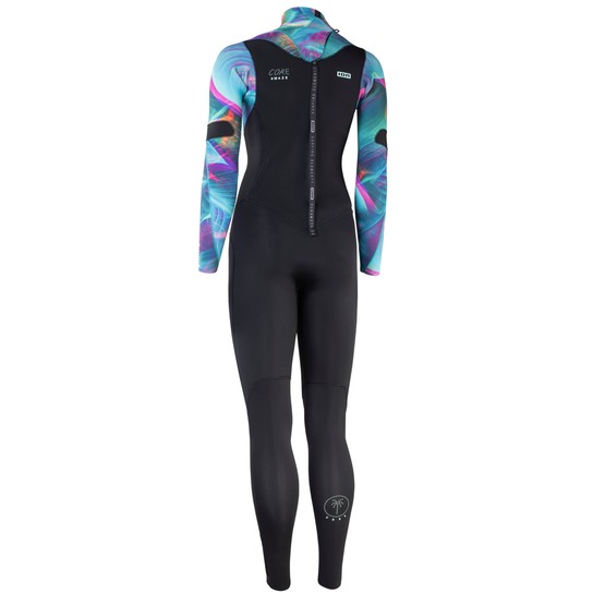 Womens wetsuit ION Amaze Core 5/4 Back Zip Tropical-Palm-Glitch