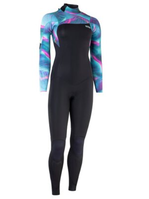 Womens wetsuit ION Amaze Core 5/4 Back Zip Tropical-Palm-Glitch