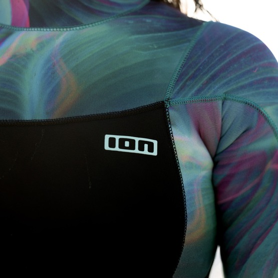 Womens wetsuit ION Amaze Core 5/4 Back Zip Tropical-Palm-Glitch