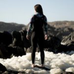Womens wetsuit ION Amaze Core 5/4 Back Zip Tropical-Palm-Glitch