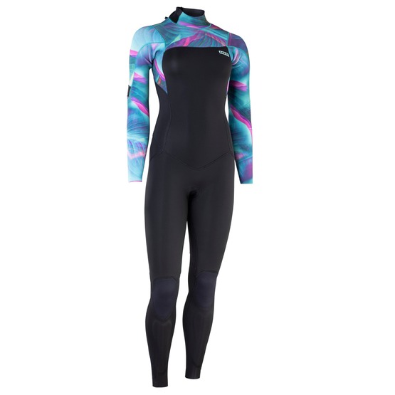 Womens wetsuit ION Amaze Core 5/4 Back Zip Tropical-Palm-Glitch
