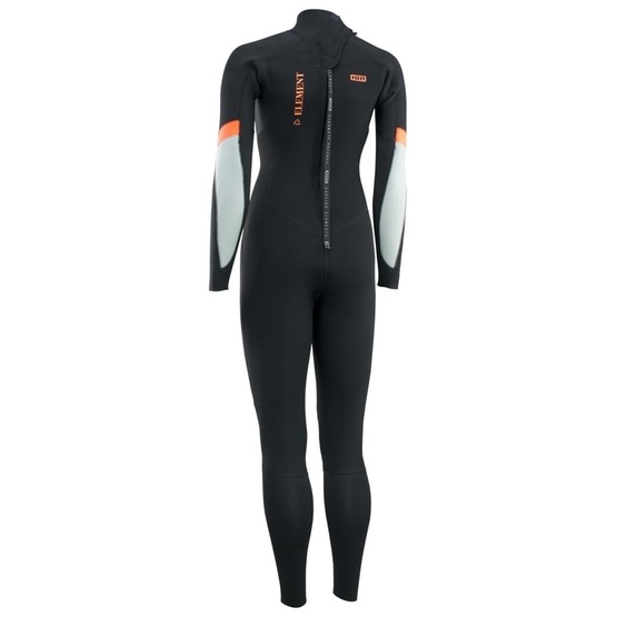 Womens wetsuit ION Element 4/3 Back Zip Black