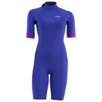 Womens wetsuit ION Element 2/2 Shorty SS Back Zip Concord-Blue