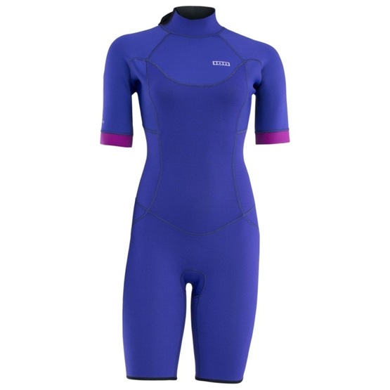 Womens wetsuit ION Element 2/2 Shorty SS Back Zip Concord-Blue