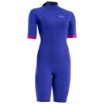 Womens wetsuit ION Element 2/2 Shorty SS Back Zip Concord-Blue