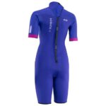 Womens wetsuit ION Element 2/2 Shorty SS Back Zip Concord-Blue