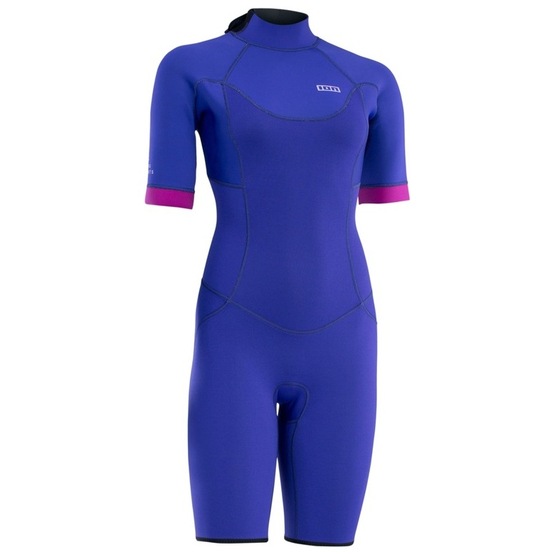 Womens wetsuit ION Element 2/2 Shorty SS Back Zip Concord-Blue