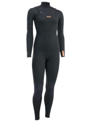 Womens wetsuit ION Element 4/3 Front Zip Black
