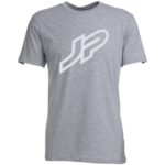 Mens T-Shirt JP-Australia Reflective Logo Print Heather Grey