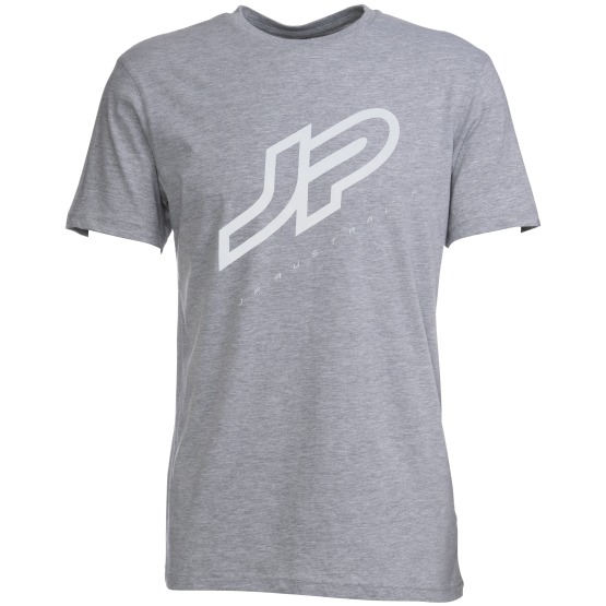 Mens T-Shirt JP-Australia Reflective Logo Print Heather Grey