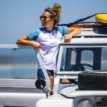 Womens T-Shirt JP-Australia Backprint White/Peacock Blue