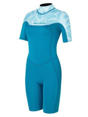 Womens wetsuit NeilPryde Spark S/S Shorty 2/2 BZ Petrol / Floral