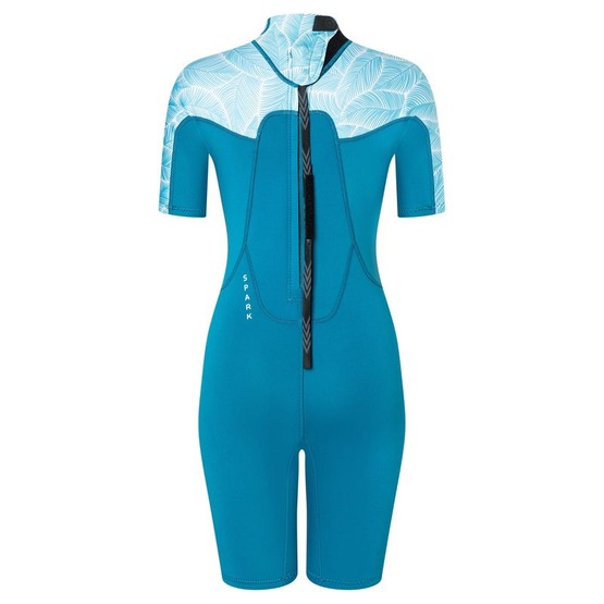 Womens wetsuit NeilPryde Spark S/S Shorty 2/2 BZ Petrol / Floral