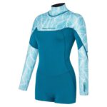 Womens wetsuit NeilPryde Spark L/S Spring Low Cut 2/2 BZ Petrol / Floral