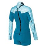 Womens wetsuit NeilPryde Spark L/S Spring Low Cut 2/2 BZ Petrol / Floral